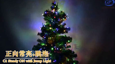 Christmas tree light string + jump bubble
