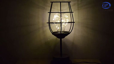 Creative wine glass wrought iron lamp