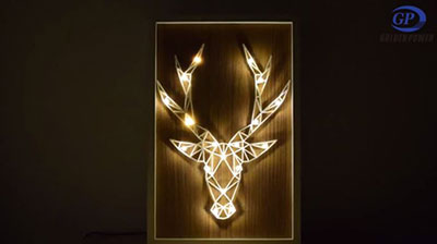 Elk Photo Frame Light