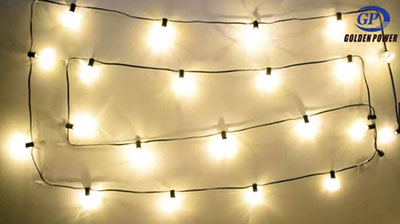 Warm white bulb light string 0